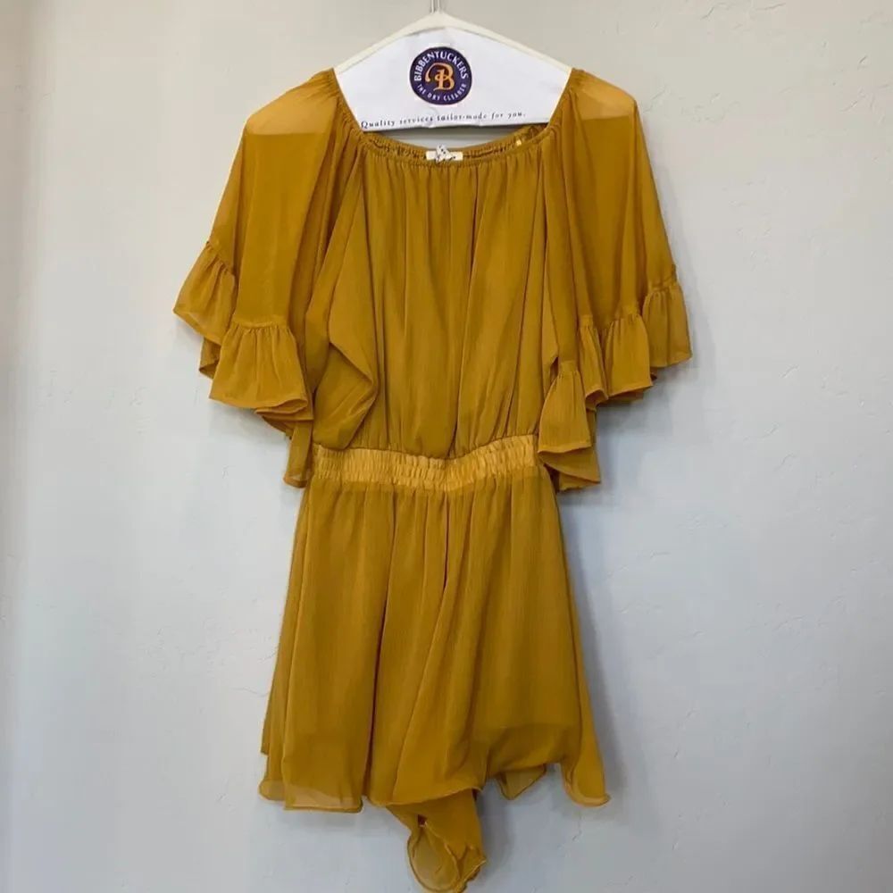 Revolve Endless Rose Mustard Romper - Picture 3 of 9